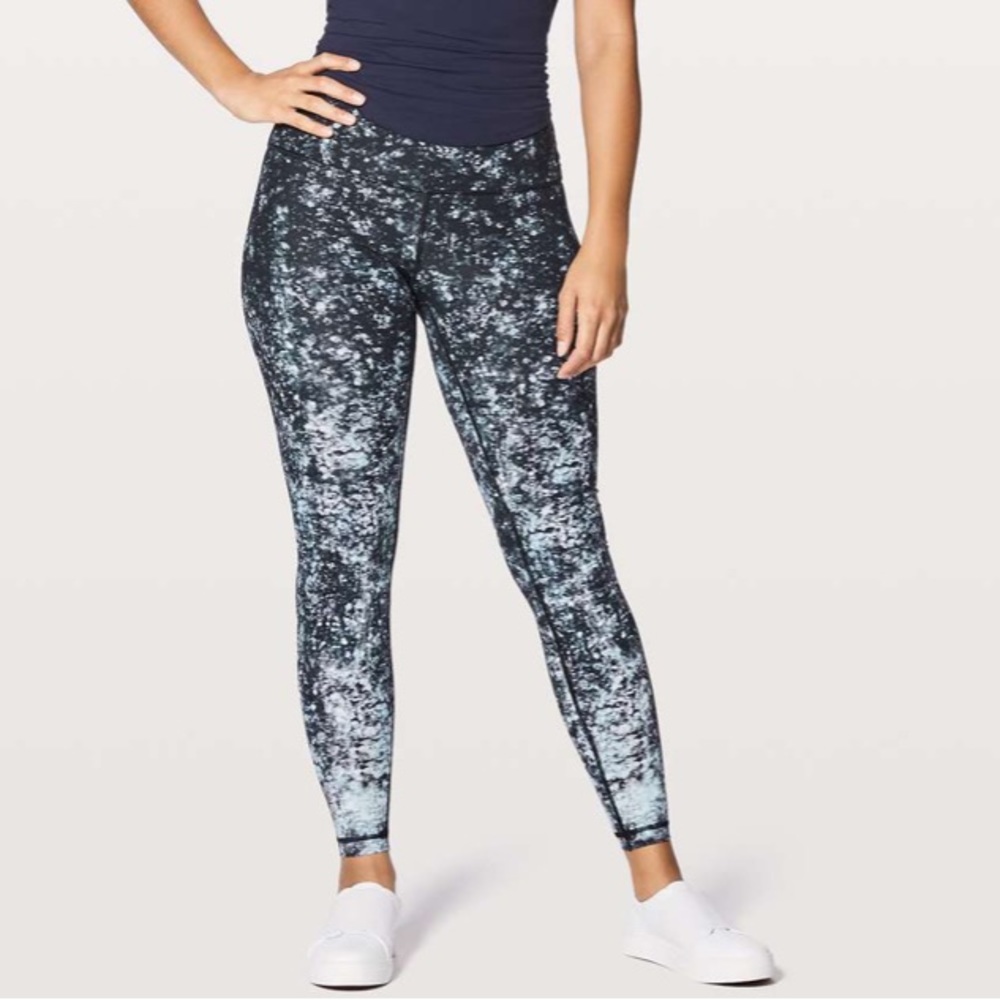 Lululemon Wunder Under Hi-Rise Tight Nulux Effervescence 50g Multi Black